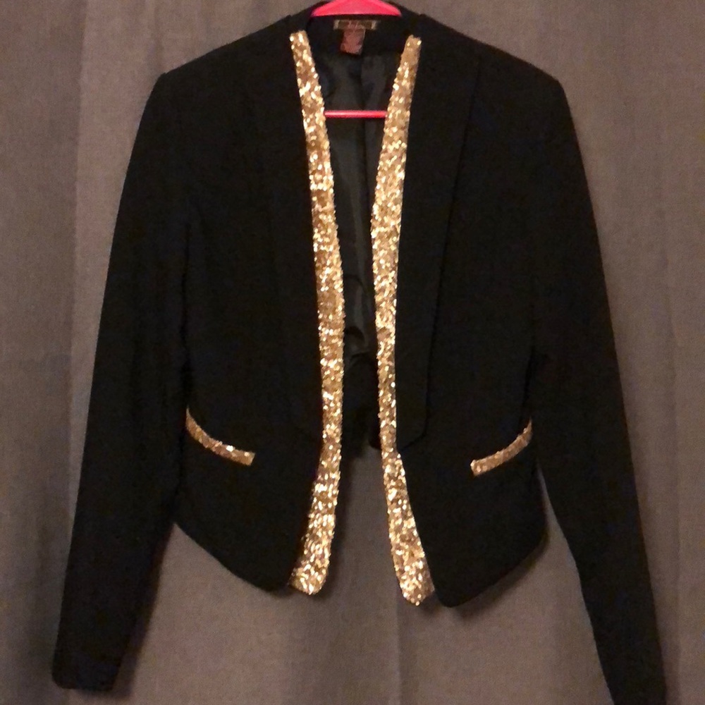 Black with Gold Sequence blazer